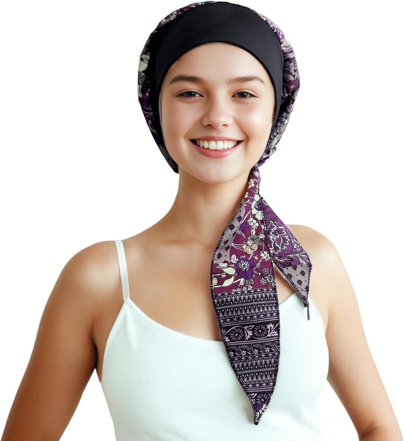 Belleshow Chemo Headwear Turbans for Women, Cancer Head Scarf, Headwear Coverings Caps, Head Wraps for Cancer Patients - Image 2